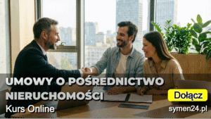 Umowa o pośrednictwo w obrocie nieruchomościami ikona kursu online dla pośredników w obrocie nieruchomościami
