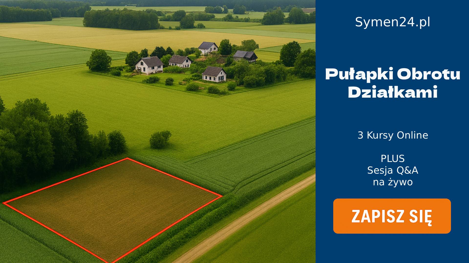 Zdobądź dostęp do 3 kursów online o obrocie działkami budowlanymi . Poznasz pułapki obrotu gruntami budowlanymi. Szkolenie to przeznaczone jest dla pośredników Nieruchomości oraz osób zainteresowanych obrotem działkami inwestorów a także deweloperów. W ramach tego szkolenia ma również do sesji pytań i odpowiedzi prowadzonej na żywo prowadzącym. - ikona kursów Obrotu Nieruchomościami połączonych z sesją Q&A