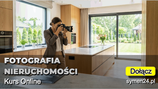 Kurs fotografii nieruchomości przeznaczony jest dla agentów i pośredników nieruchomości którzy chcą robić samodzielnie fotografować nieruchomości bez fotografa i drogiego sprzętu . Ikona kursu online fotografia nieruchomości