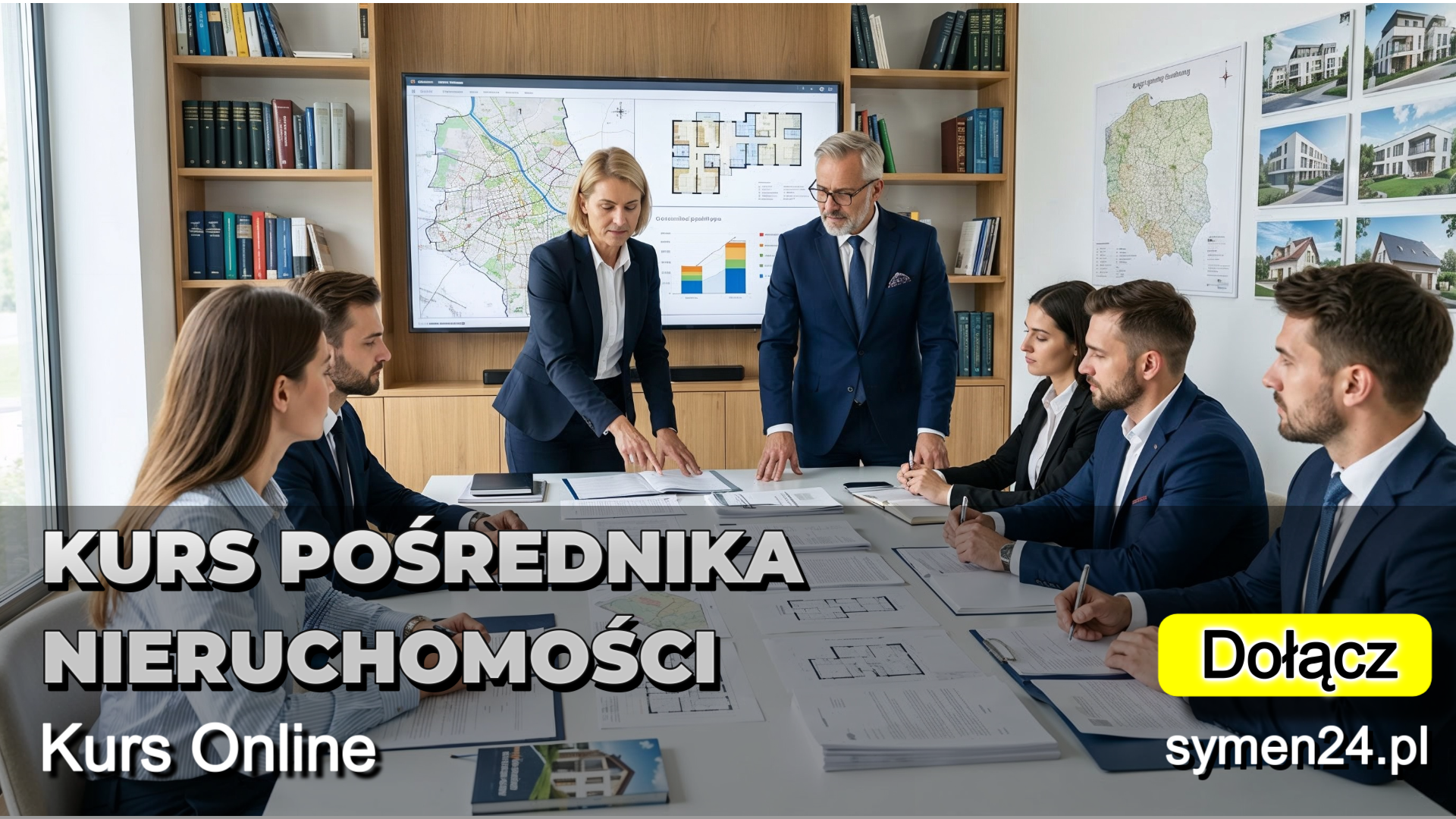 Kompleksowy kurs na pośrednika nieruchomości. Jest to kurs online i przeznaczony jest dla wszystkich którzy chcą pracować w agencjach nieruchomości. Dzięki temu szkoleniu agent i pośrednik nieruchomości zdobędą wiedzę zarówno o prawie jak i o technikach sprzedaży i negocjacji w agencji nieruchomości. Ikona kursu pośrednika nieruchomości online ikona kursu